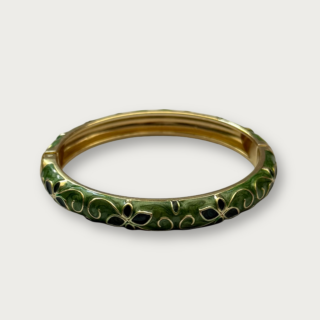 floral enamel bangle
