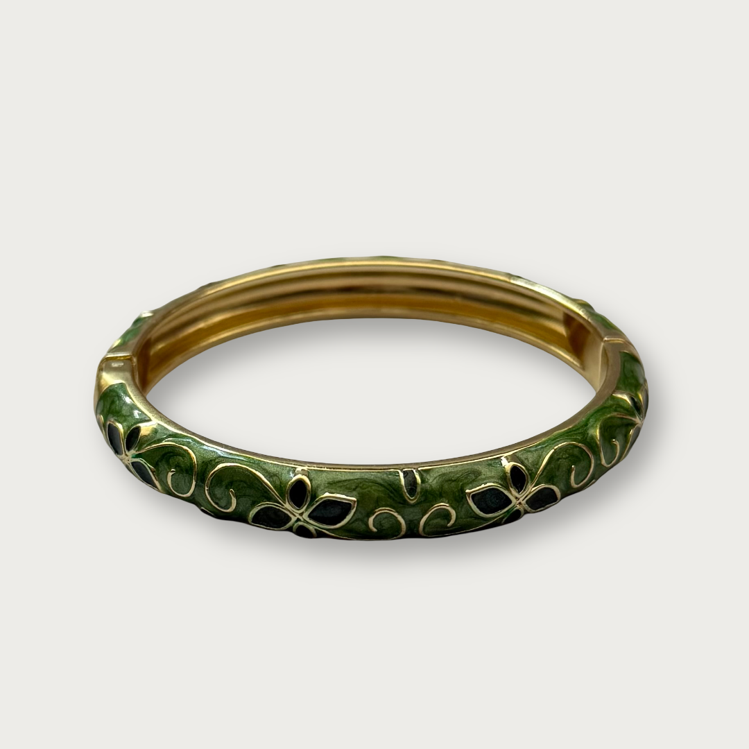 floral enamel bangle