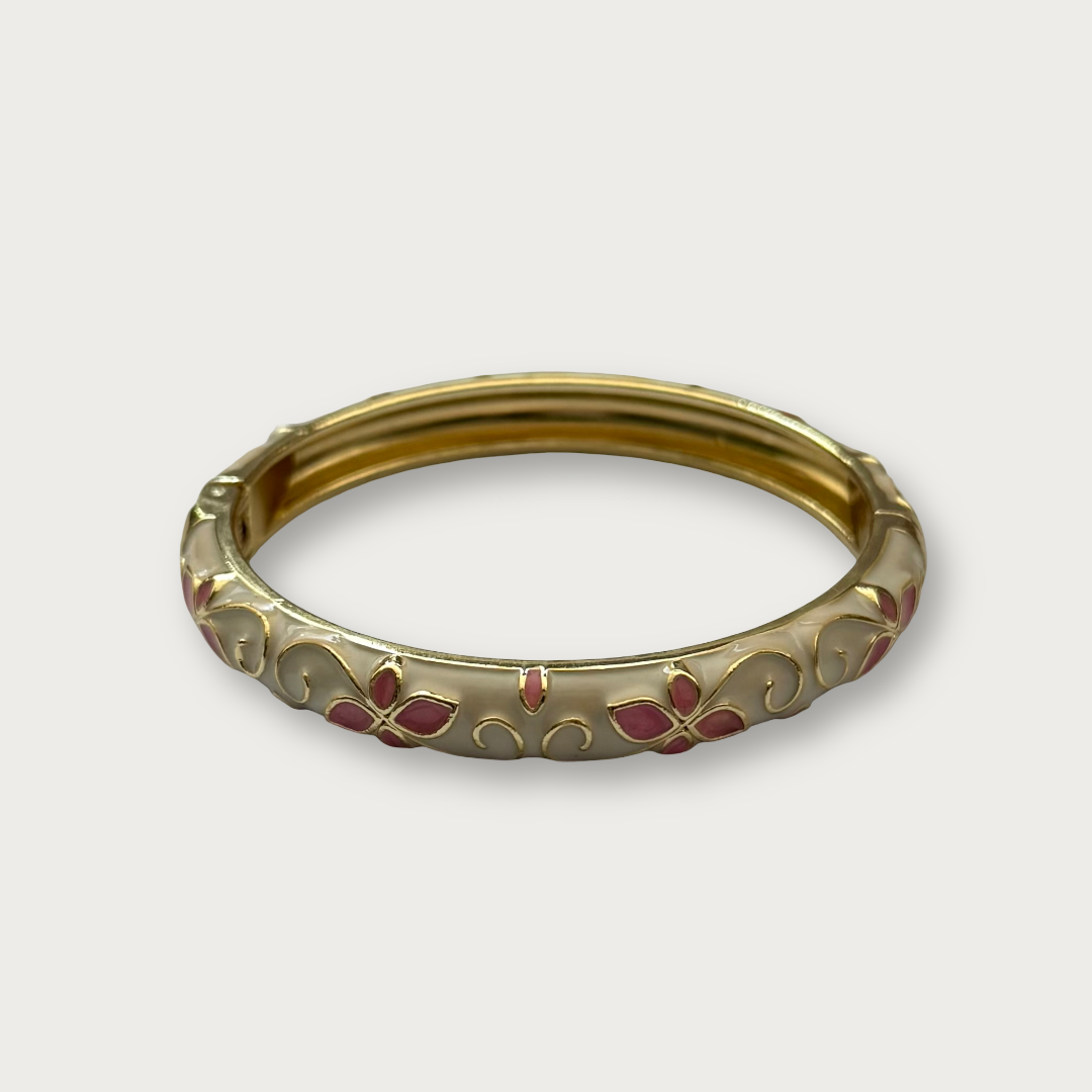 floral enamel bangle