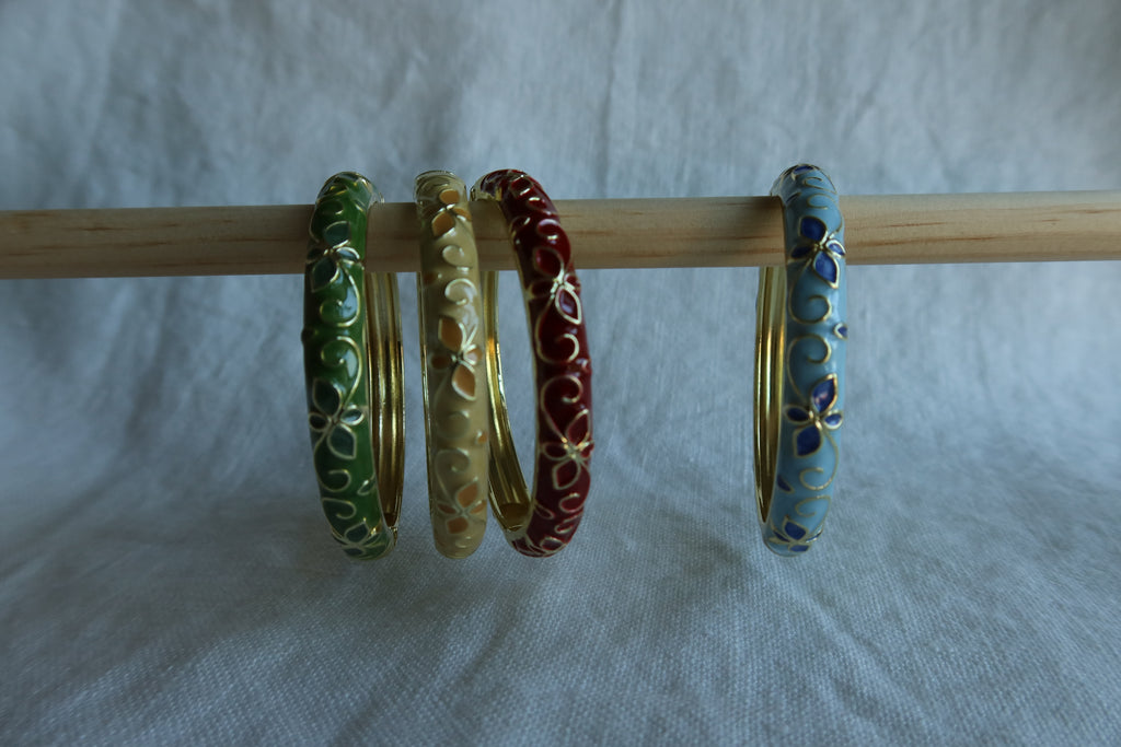 floral enamel bangle