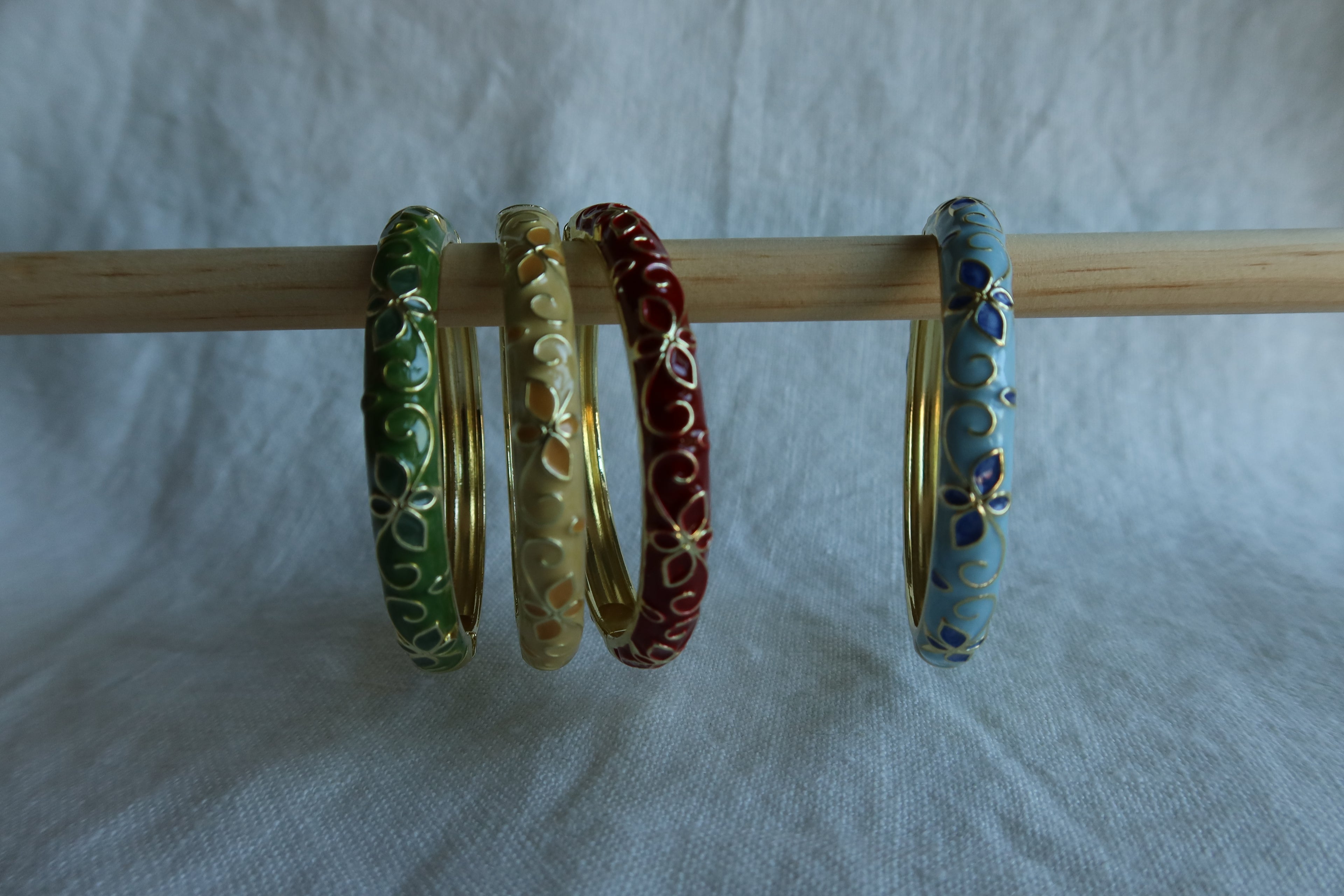 floral enamel bangle