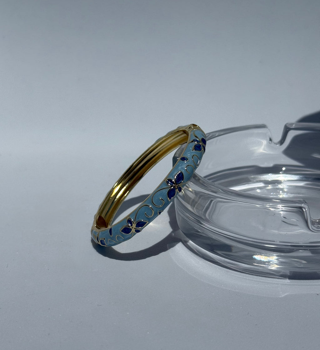 floral enamel bangle