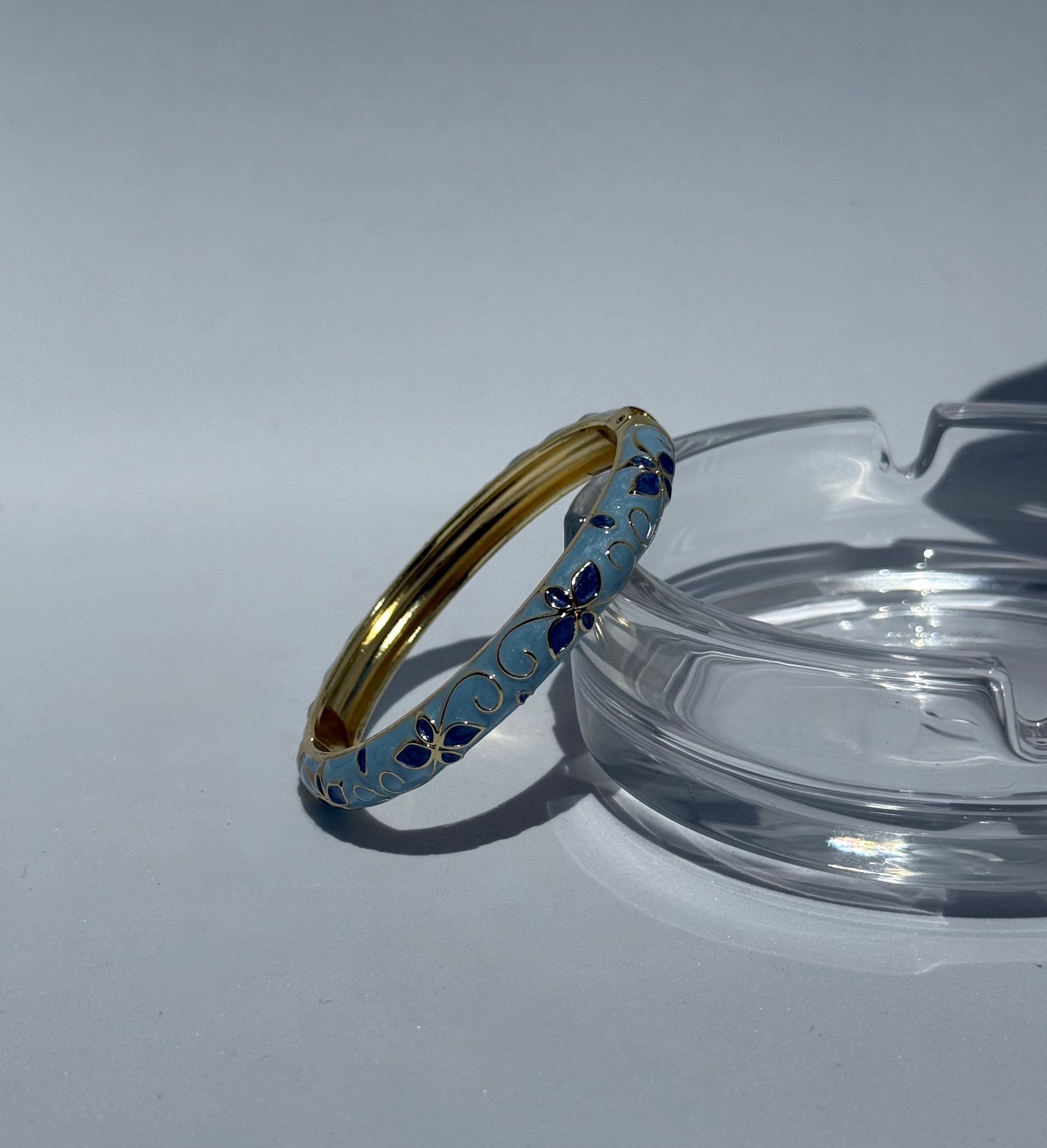 floral enamel bangle