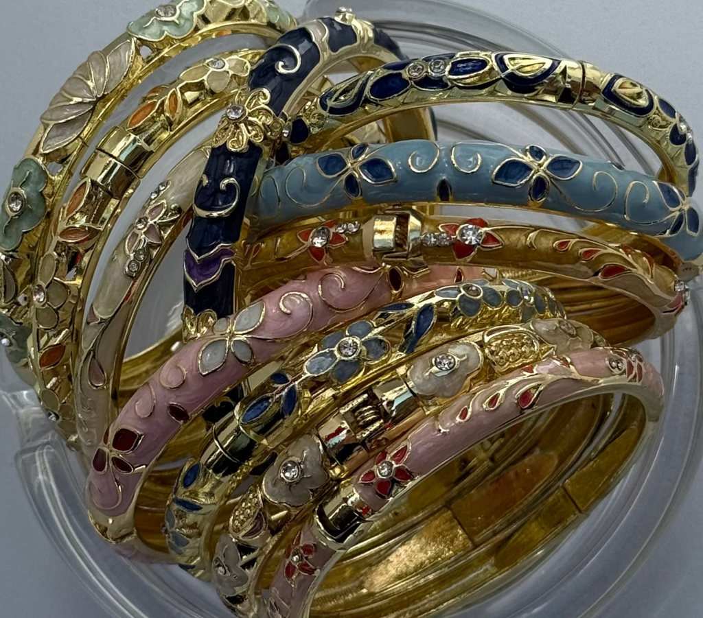bloom enamel bangle
